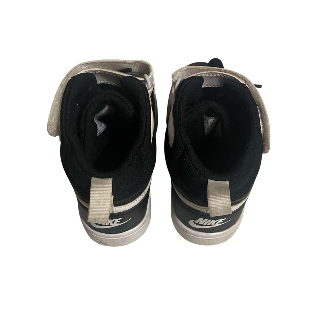Nike Boy's Grade School Court Borough Mid 2 Black White Sneakers GS Sz 4.5 - Picture 6 of 6
